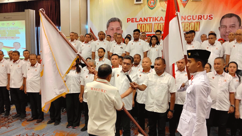 Pengurus KONI Kota Ambon Dilantik, Wattimena Paparkan Empat Fokus Utama