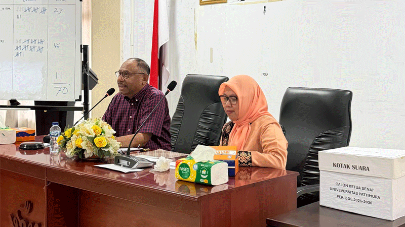 Tonny Pariela Terpilih sebagai Ketua Senat Unpatti, Hanifa Bennu Nur Sekretaris