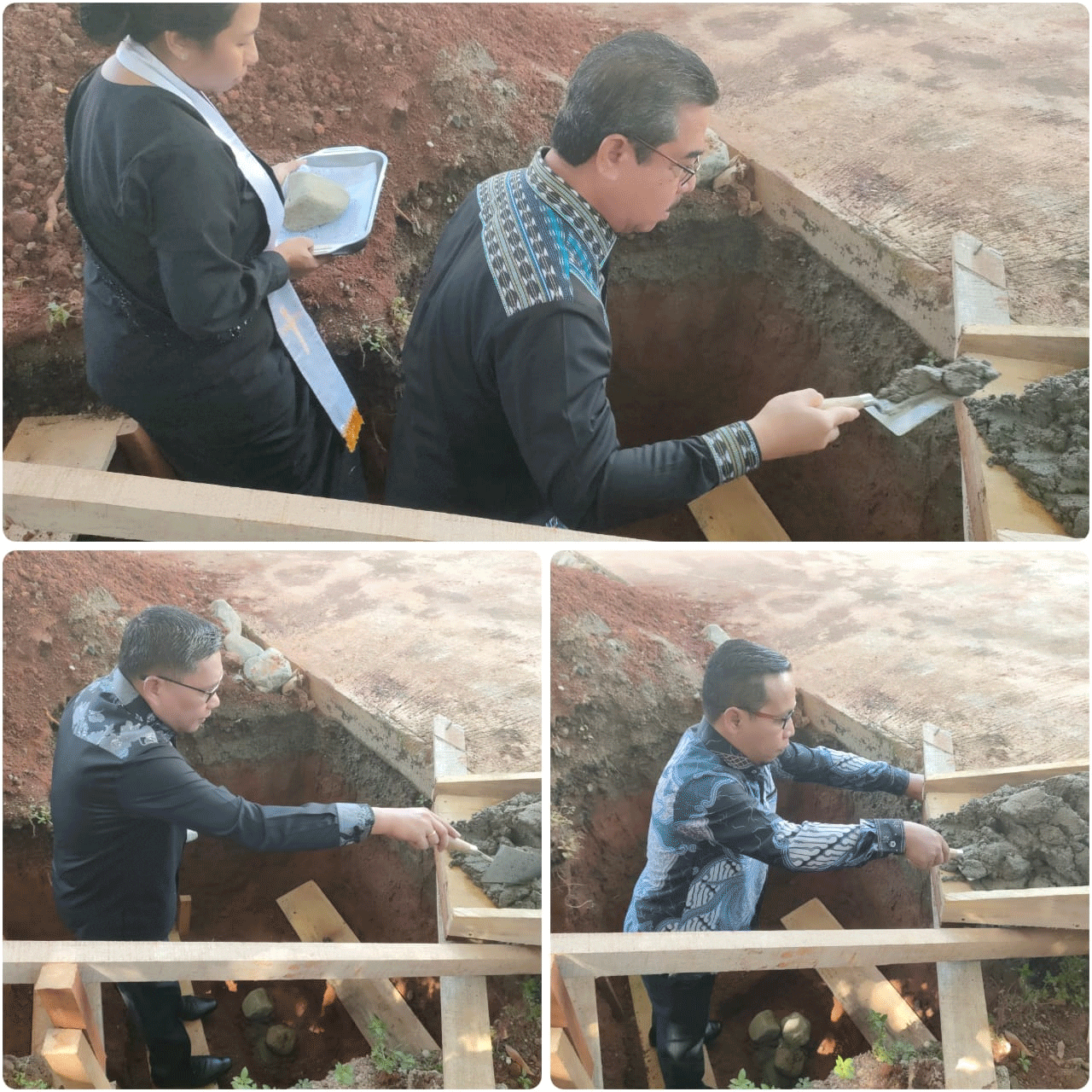 Gubernur, Wali Kota dan Ketua DPRD Kota Ambon Letakkan Batu Penjuru Pastori I Jemaat GPM Imanuel Karpan