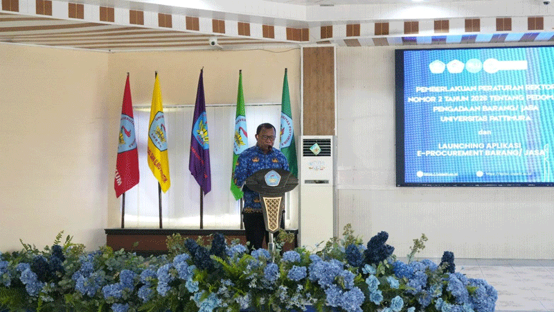 Rektor Unpatti Launching Aplikasi E-Procurement Barang/Jasa